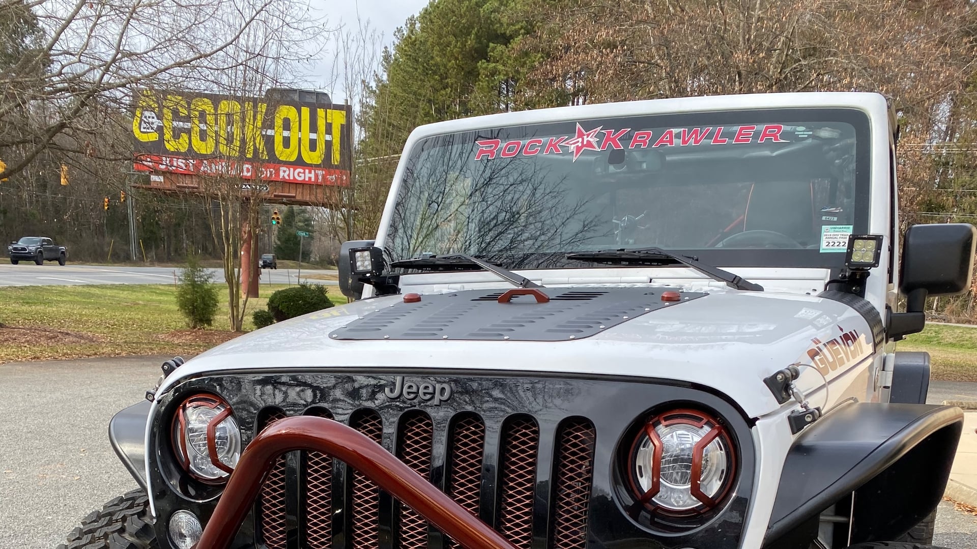 Guevon, a white 2018 Jeep Wrangler JK on 37-inch tires with a 3.5-inch lift, photo 10 of 10