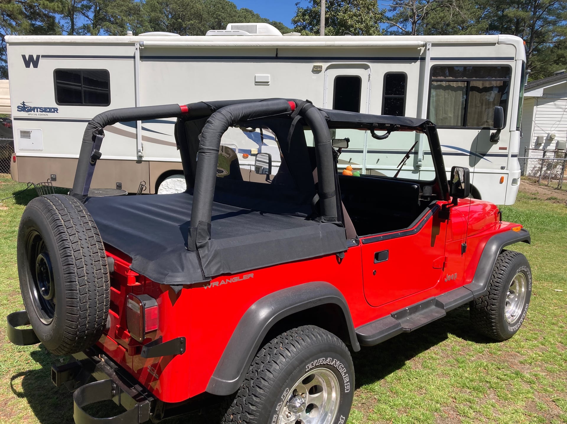 HoundDog’s YJ, a red 1993 Jeep Wrangler YJ, photo 15 of 15