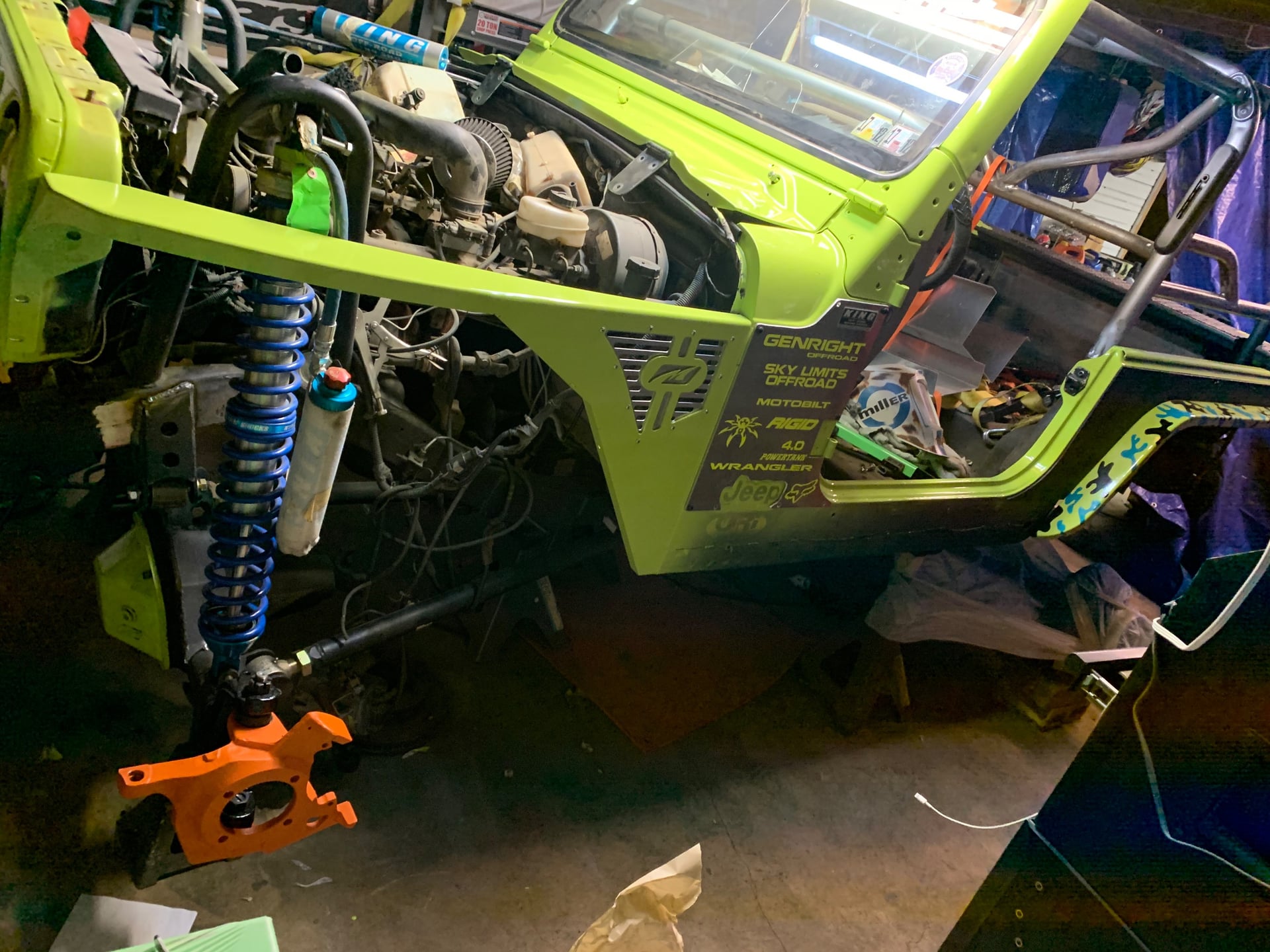 wontontj, a green 1997 Jeep Wrangler TJ on 42-inch tires, photo 13 of 16