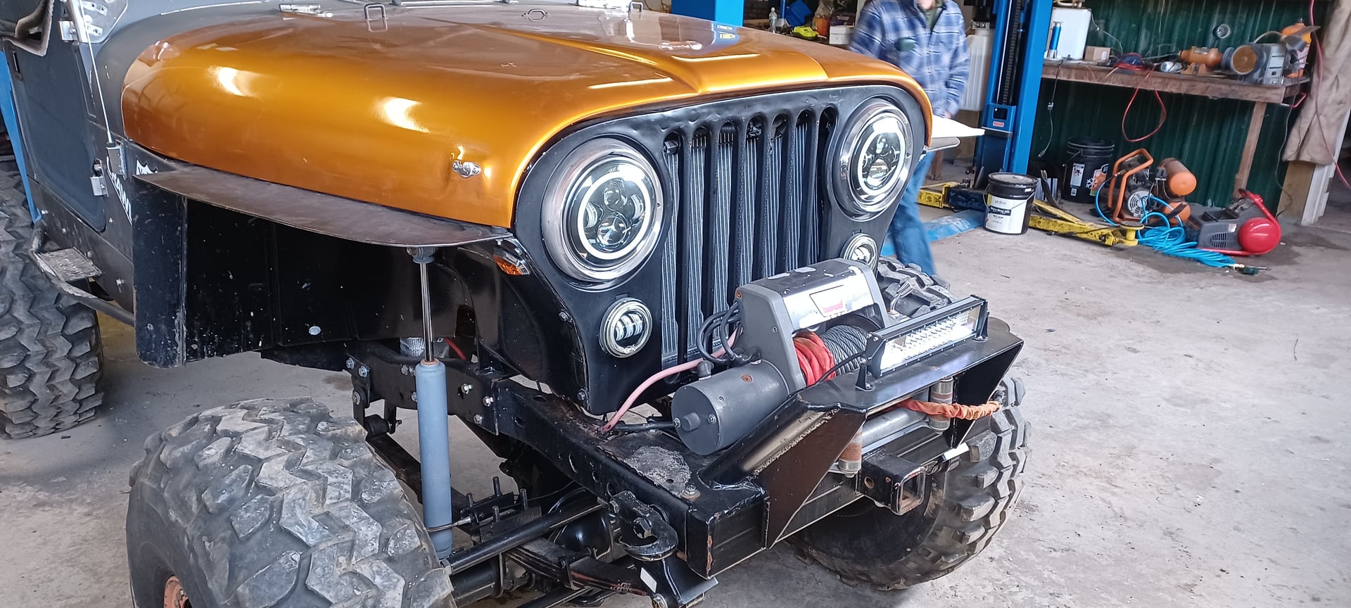 Cheech, an orange 1985 Jeep CJ-7 on 37-inch tires, photo 17 of 74