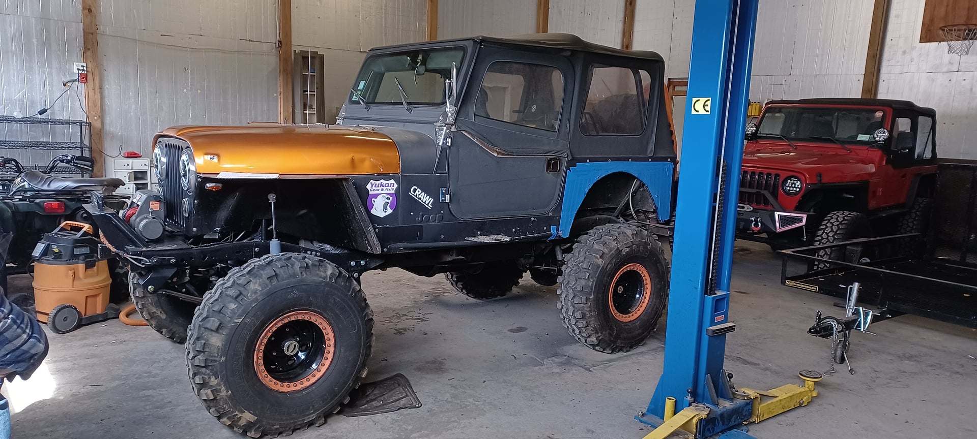 Cheech, an orange 1985 Jeep CJ-7 on 37-inch tires, photo 18 of 74