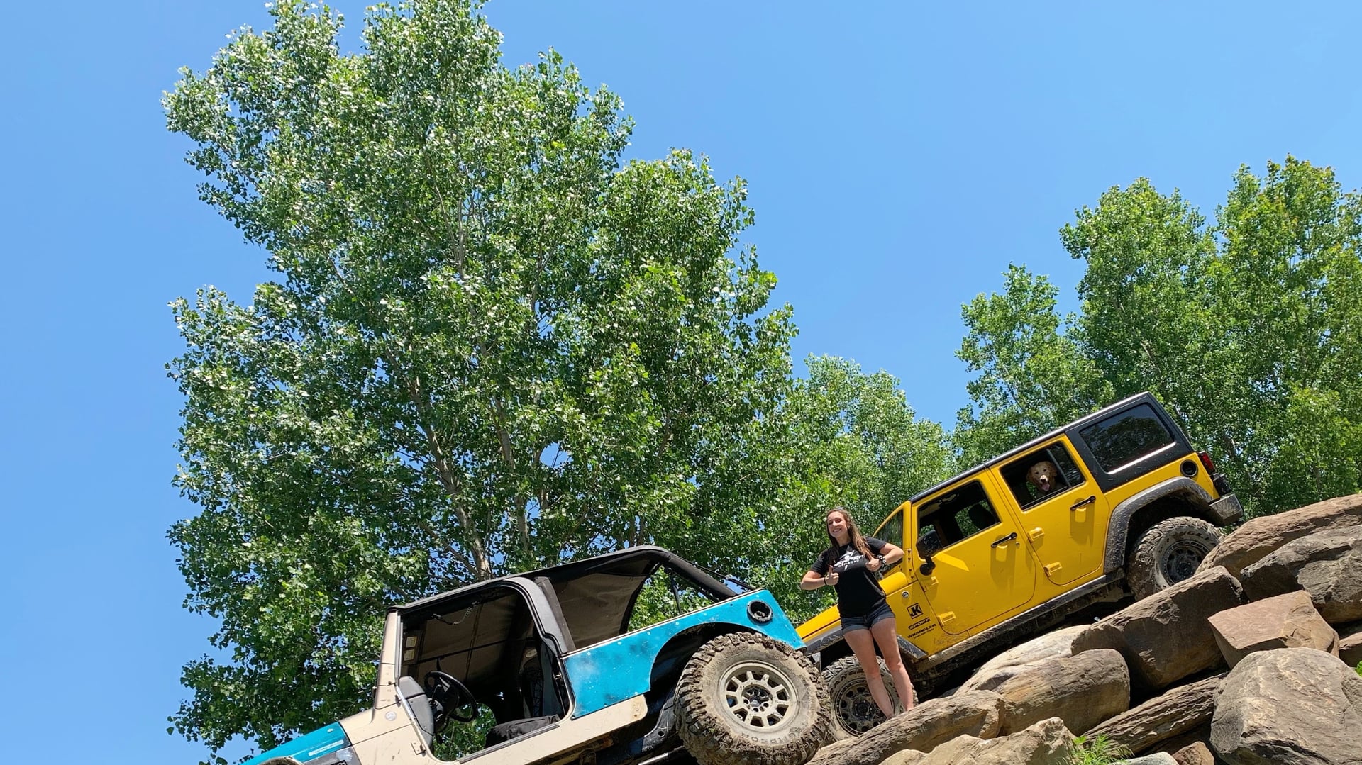 Yellerlife - Stretched LJ, a blue 2004 Jeep Wrangler LJ on 37-inch tires with a 4-inch lift, photo 10 of 12