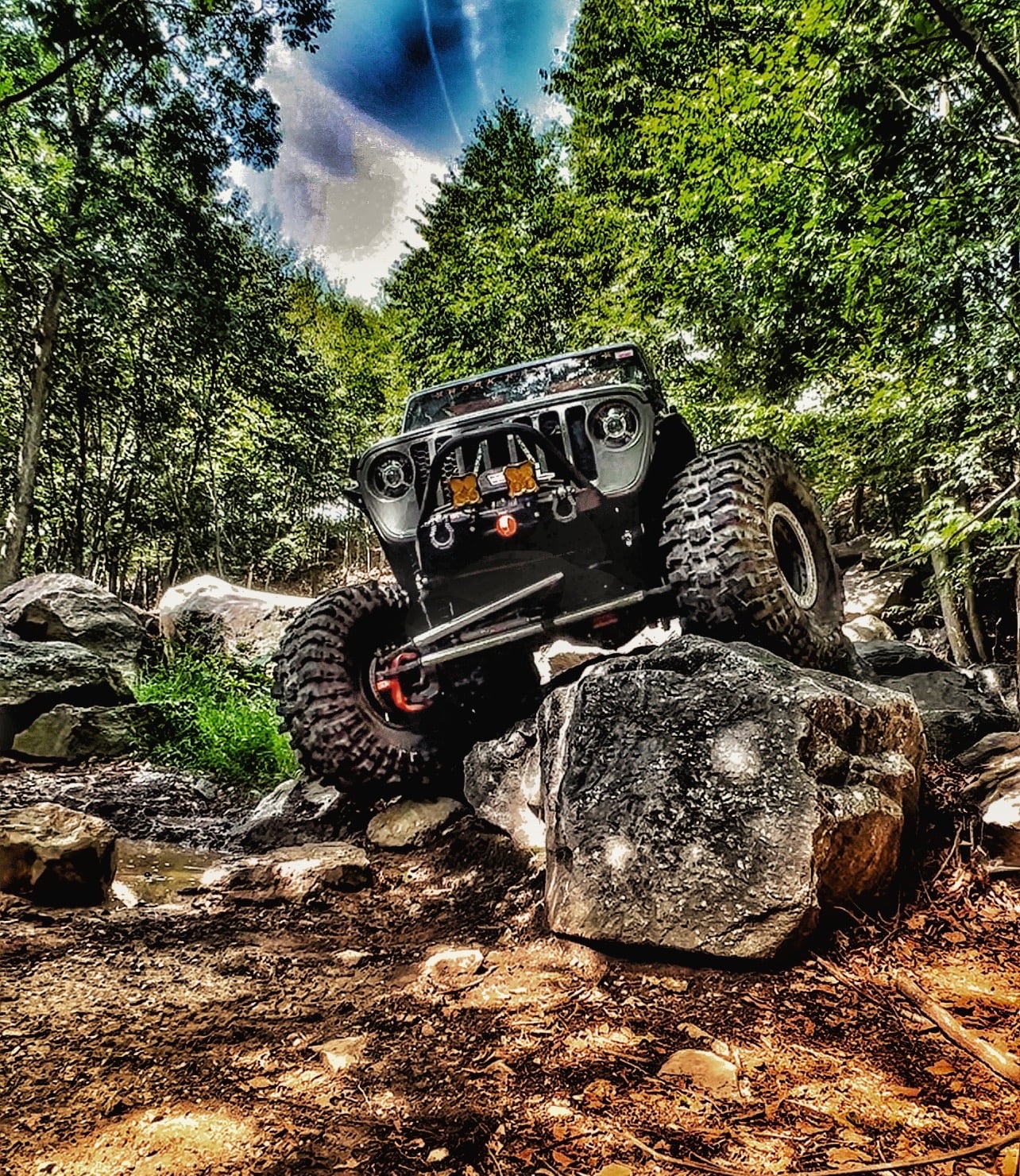 WideLoad, a blue 2020 Jeep Gladiator JT on 43-inch tires, photo 17 of 17